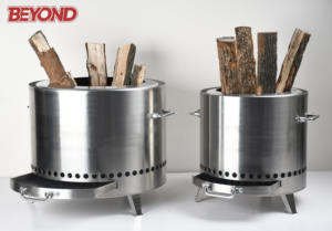 เตาเผาฟืนไร้ควันกลางแจ้งแบบพกพาทำจากสแตนเลสใช้ในแคมป์เตาไฟแบบไร้ควันสำหรับทำอาหารกลางแจ้ง - Product Image 6