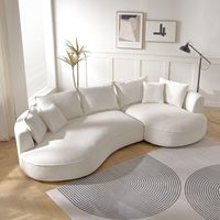2025 Neue moderne minimalist ische nordische modulare Sofa garnitur Wohn möbel Stoff Leinen gebogene Couch L-Form Schnitts ofas