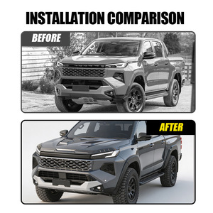 For 2026+ for Hilux for Pro <strong>Engine</strong> Hood Decorative Cover Stone Guard Spoiler Accessory Bright Black/<strong>Matte</strong> Black 3-Piece - Product Image 2