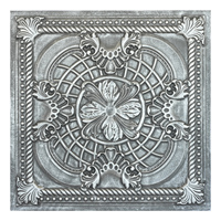 Plaques de plafond en PVC imitation étain 2x2 pieds, gaufrées, étanches, pour murs intérieurs de cafés, bars, hôtels, ignifuges, livraison incluse