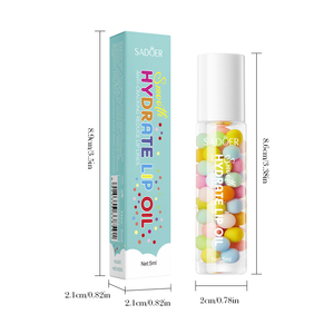 SADOER Vente en gros Baume à lèvres biologique nourrissant et hydratant à la vitamine E, taille standard 5ml, Huile à lèvres liquide transparente OEM Marque Propre - Product Image 6