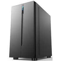 RGB Fan PC şasi ile siyah PC durumda USB3.0 temperli cam oyun için bilgisayar kasası M-ATX masaüstü bilgisayar dolabı