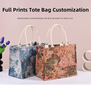 Custom Prints Reusable <b>Canvas</b> <b>Bags</b> <b>Large</b> Capacity CanvasTote <b>Bags</b> Outdoor Travel Shopping Tote <b>Bags</b> - Product Image 2