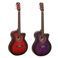 Wholesale Professional Acoustic Guitar Matte Finishing 40" Linden Cutaway Guitarra