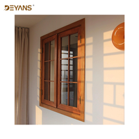Fenêtre Dyans à cadre en aluminium et bois insonorisée avec double vitrage trempé Low-E, certifiée Energy Star, design chinois