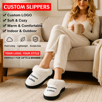 Chaussons d'hiver chauds et confortables en peluche antidérapants avec logo personnalisé OEM ODM, faible MOQ, pour hôtel