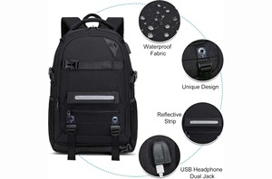 Échantillon gratuit, léger, élégant et tendance, sac unisexe en nylon imperméable pour ordinateur portable, skateboard, voyage, sac à dos à la mode - Product Image 3