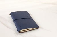 Carnet de voyage vintage en cuir PU avec fermeture élastique, pages remplaçables, journal personnalisé avec logo pour prendre des notes de voyage