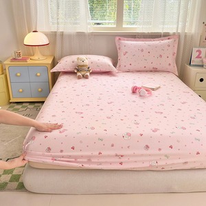 Drap-housse en coton 1,5 m à imprimé dessin animé, housse de lit pour dortoir étudiant, protège-matelas, utilisation quatre saisons - Product Image 3