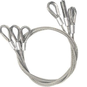 สลิงลวดเหล็กชุบสังกะสีแบบไม่มีรอยต่อ - ปลายสายแบบตาอ่อนสองชั้นสำหรับงานยกหนัก - Product Image 1