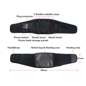 <span class=keywords><strong>Ceinture</strong></span> chauffante vibrante <span class=keywords><strong>de</strong></span> massage corporel en fibre <span class=keywords><strong>de</strong></span> carbone électrique pour la course à pied, sculptant le corps, avec contrôle <span class=keywords><strong>de</strong></span> température à 3 niveaux pour - Product Image 5