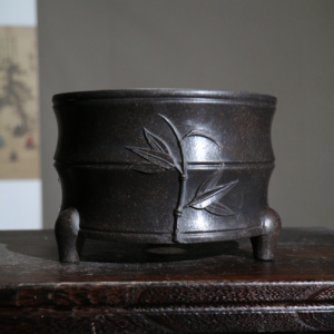 Pot à Bonsaï en Argile Violette, Petit Pot de Plante de Style Zen pour Bureau, Design Chinois Classique - Product Image 3