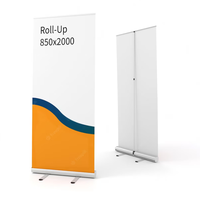 Support d'affichage de bannière en rouleau d'aluminium personnalisé, support de bannière en rouleau flex up x populaire
