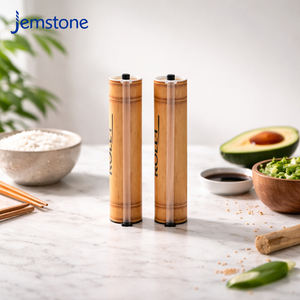 Tubo de Papel Ecológico Personalizado de Grado Alimenticio con Tapas de Plástico para Rollos de Sushi, Contenedor Push Pop para Sushi para Llevar - Product Image 4