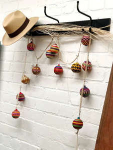 Adornos colgantes de árbol de Navidad de ratán de bambú respetuosos con el medio ambiente, decoración festiva artesanal para vacaciones, espuma personalizable bordada - Product Image 6