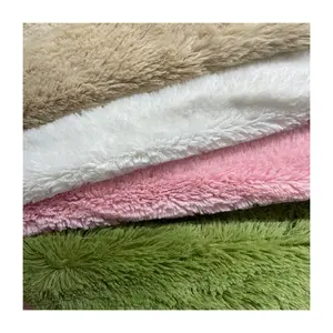 Customized High Quality Long Hair Pile Fur PV Fleece Pv Faux Fur Thrown Fabric For Making Soft Toys