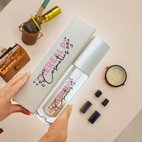 Tube de rouge à lèvres cosmétique en plastique transparent avec bouchon à vis personnalisé et impression sérigraphique