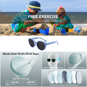 Gafas de sol plegables para niños Protección UV polarizada Linda Gafas de Sol de moda Niños Street <span class=keywords><strong>Beat</strong></span> Baby Shades - Product Image 2