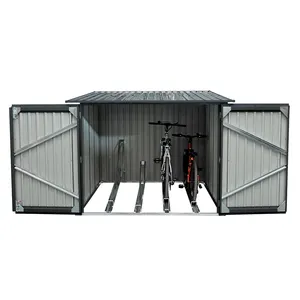 Außenbereich wasserdicht Hochlast Eisen Handwerk Dach Metall Stahl Zinn Garten Motorrad Fahrrad Aufbewahrungsgebäude Schuppen zu verkaufen