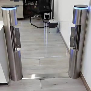 Tourniquet automatique à cylindre vertical à ouverture et fermeture automatiques pour entrée et sortie de supermarché, reconnaissance faciale, acier inoxydable, 2 voies - Product Image 2