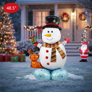 48.5 \ "2PC natale pupazzo di neve gonfiabile all'aperto per feste addobbi 200PC/CS - Product Image 2