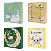 Boîtes en papier personnalisées pour l'emballage alimentaire de l'Aïd al-Adha, pour chocolats, bonbons et décorations de fête
