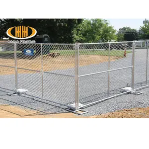 High Quality USA Standard 6x12 Galvanized Construction Movable Chain Link Mesh Temporary Fence Panel