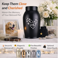 Pet Cremation Urn <strong>for</strong> Dog and Cat Ashes Decorative Memorial Keepsake with Airtight Lid