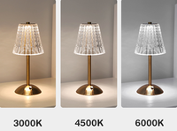 Lampe de table LED moderne en métal de haute qualité, à commande tactile, avec port Type-C, intensité réglable, alimentée par batterie, veilleuse pour salon, lumière chaude