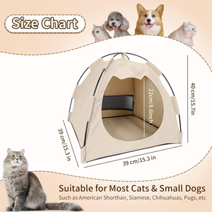 Folding Cat Tent House Portable Outdoor Cat Tents for Cats Small Dogs Cat House Indoor Foldable Pet Tent <b>Bed</b> Cat Tent House - Product Image 6