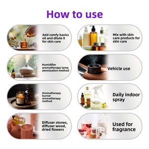 Huile essentielle pure d'aromathérapie végétale : Rose, Ylang-Ylang, Arbre à thé, Encens, Orange, Lavande - Hydratante - Product Image 3