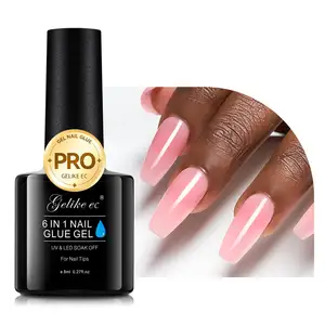 Échantillon gratuit Aucun dommage ongles conseils colle longue durée 6 en 1 colle gel