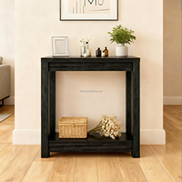 Table console d'entrée en bois moderne, petite, épaisse, étroite, avec rangement pour la maison, l'hôtel, le salon
