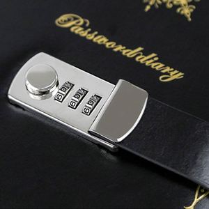 Hot Sale PU Leather A5 Digital Password <b>Lock</b> Notebook Foil Stamping <b>Diary</b> for College High School - Product Image 4