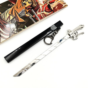 Llavero de Metal de Aleación de Zinc de 17CM con Colgante de Espada de Eren y Mikasa de <span class=keywords><strong>Shingeki</strong></span> <span class=keywords><strong>No</strong></span> <span class=keywords><strong>Kyojin</strong></span> - Product Image 5