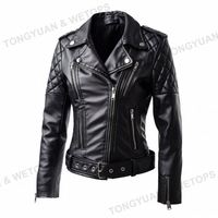 Vestes En Cuir femme grande taille Veste En Cuir moto hiver noir Pure Pu Veste En Faux Cuir femme Style de rue