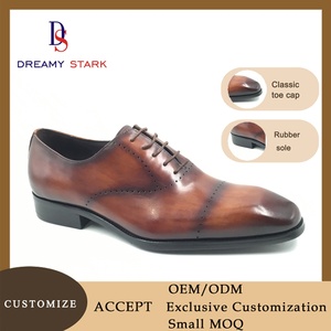 Chaussures Oxford pour homme en cuir véritable italien de haute qualité, design unique fait main, durables, confortables, style vintage, pour l'automne, formelles, à lacets. - Product Image 2