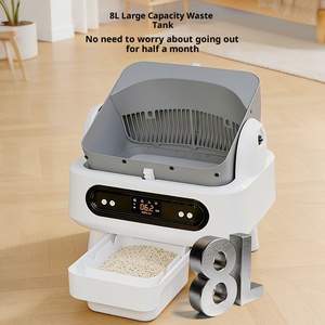 Nouvelle Arrivée Bac à <span class=keywords><strong>Litière</strong></span> Intelligent Entièrement Automatique pour Chat, Grande Capacité, Anti-éclaboussures, Nettoyage Électrique, Style Ouvert, Toilette pour Chat Facile à Nettoyer - Product Image 4