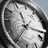 Montre mécanique automatique pour homme personnalisable avec bracelet en cuir véritable, étanche et lumineuse, en fibre de carbone PRX