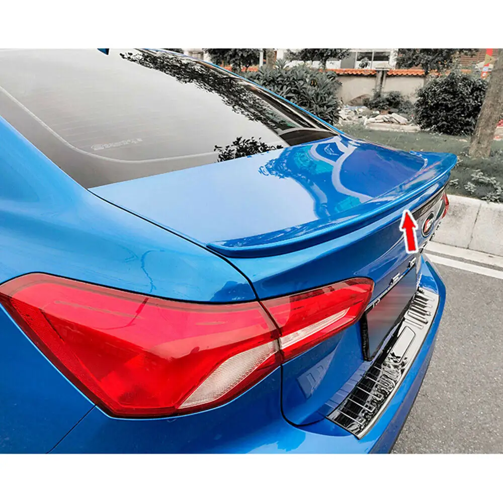 Spoilers d'aile arrière Honghang ABS, ailerons arrière de coffre arrière de couleur brillante de haute qualité pour accessoires Ford Focus 2019 2020