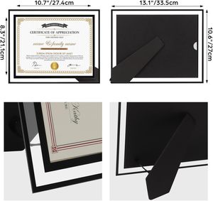 Wholesale 4X6 5X7 Inch A3/A4/<b>A5</b> Glass Honor Certificate Photo <b>Frames</b> - Silver Glass Document Display Holders for Award & Diploma - Product Image 2