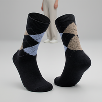 Chaussettes d'hiver antidérapantes personnalisées avec logo, mélange de spandex, respirantes, absorbant la transpiration, design sportif pour hommes et femmes