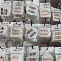 Lot de 10 faux ongles à presser de haute qualité, faits à la main, motifs variés, en acrylique épais, vente en gros
