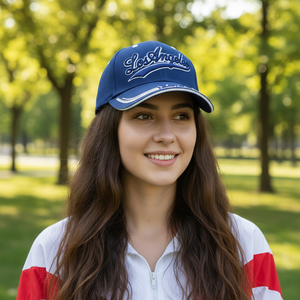 Casquette de baseball de haute qualité, design élégant, logo Los Angeles <span class=keywords><strong>brodé</strong></span> en 3D, visière pré-courbée personnalisée, 6 panneaux, casquette rigide, sport - Product Image 2