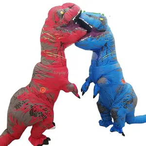 Neue t rex erwachsene aufblasbare 5 verschiedene farbe aufblasbare dinosaurier kostüm leben größe dinosaurier kostüm