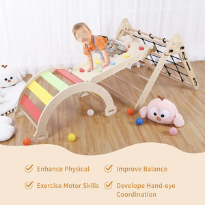 Niños de madera de escalada piklers arco <span class=keywords><strong>triangulo</strong></span> piklers Montessori Pickler triángulo niños escalada marco piklers triángulo conjunto - Product Image 3