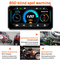 Navegador GPS para Motocicleta de 6.1 Pulgadas con DVR, CarPlay, Android Auto, TPMS, Cámara Dual 2K, Monitor de Presión de Neumáticos, Sistema de Navegación para Moto, Sistema BSD