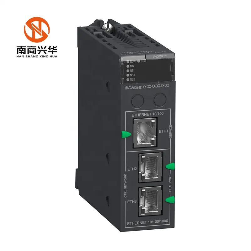BMENOC0321 Módulo de comunicação Ethernet Modbus TCP e Ethernet IP 10/100M 3 portas Ethernet RJ45 função de roteamento original novo