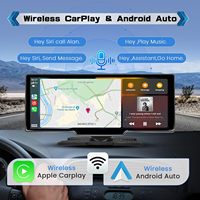 10.26 pouces voiture DVR pour Android 13 4 + 64G Carplay Android enregistreur de conduite automatique WIFI GPS tableau de bord avant et arrière Dash Cam