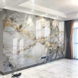 Paneles de Pared de PVC con Textura 3D de Mármol UV de Alto Brillo, Láminas de Piedra Sinterizada, Impermeables, para Baño, Hogar, Profesional - Product Image 4